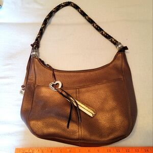 Bronze Pebbled Brighton Shoulder Bag